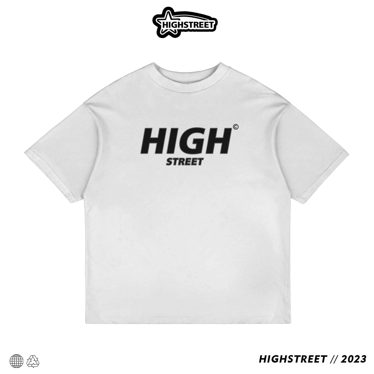 HIGH STREET WORLD TOUR T-SHIRT (BLACK/WHITE)