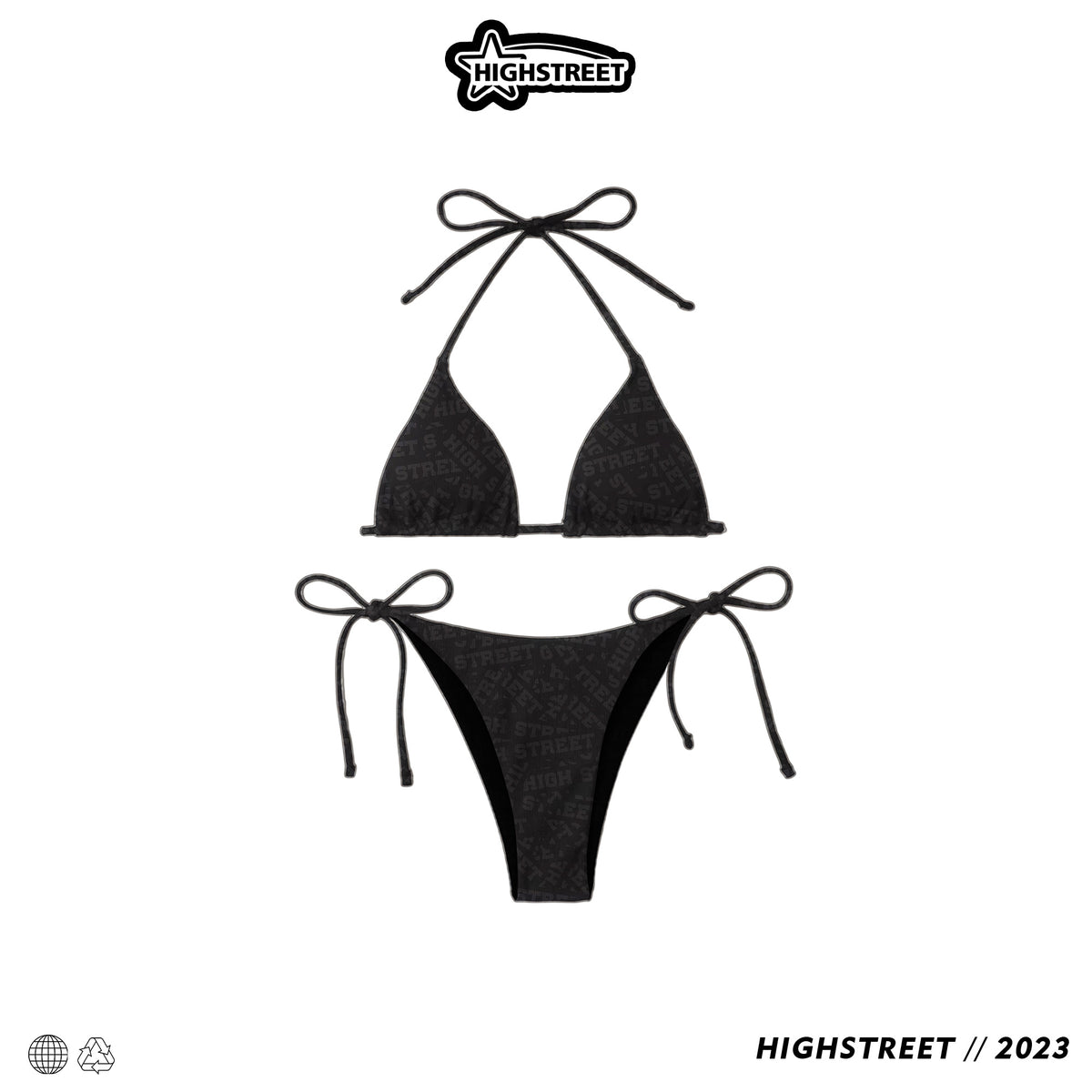 HIGH STREET BIKINI SET (BLACK)