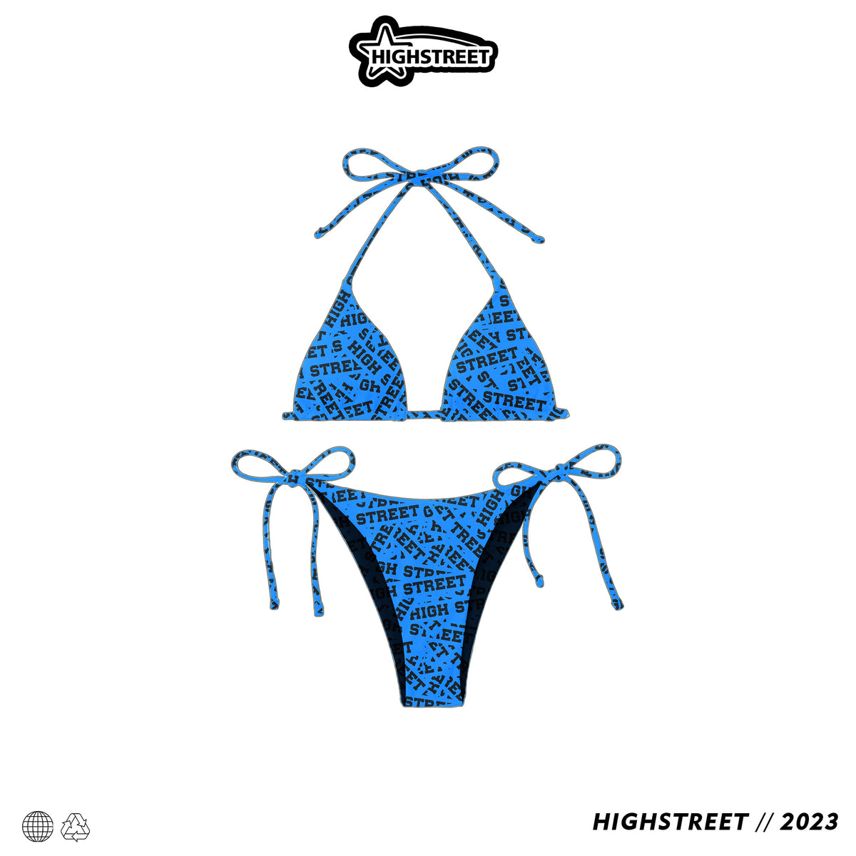 HIGH STREET BIKINI SET (BLUE)