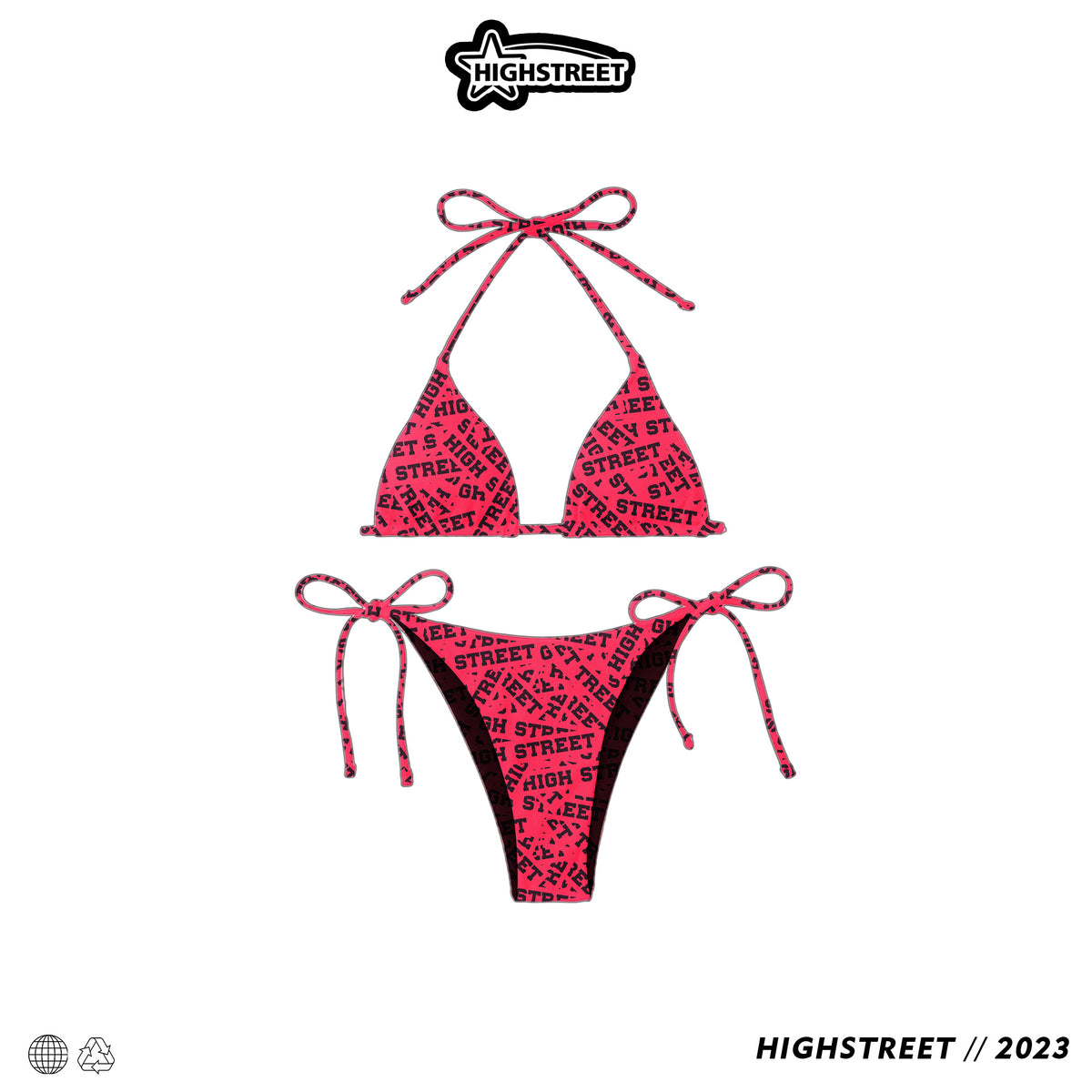 HIGH STREET BIKINI SET (PINK)