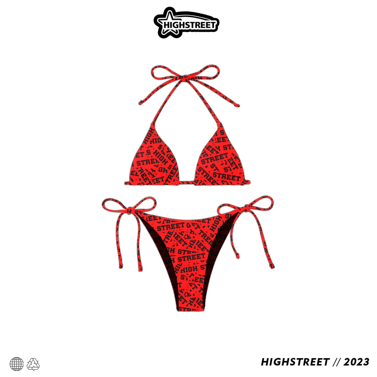 HIGH STREET BIKINI SET (RED)
