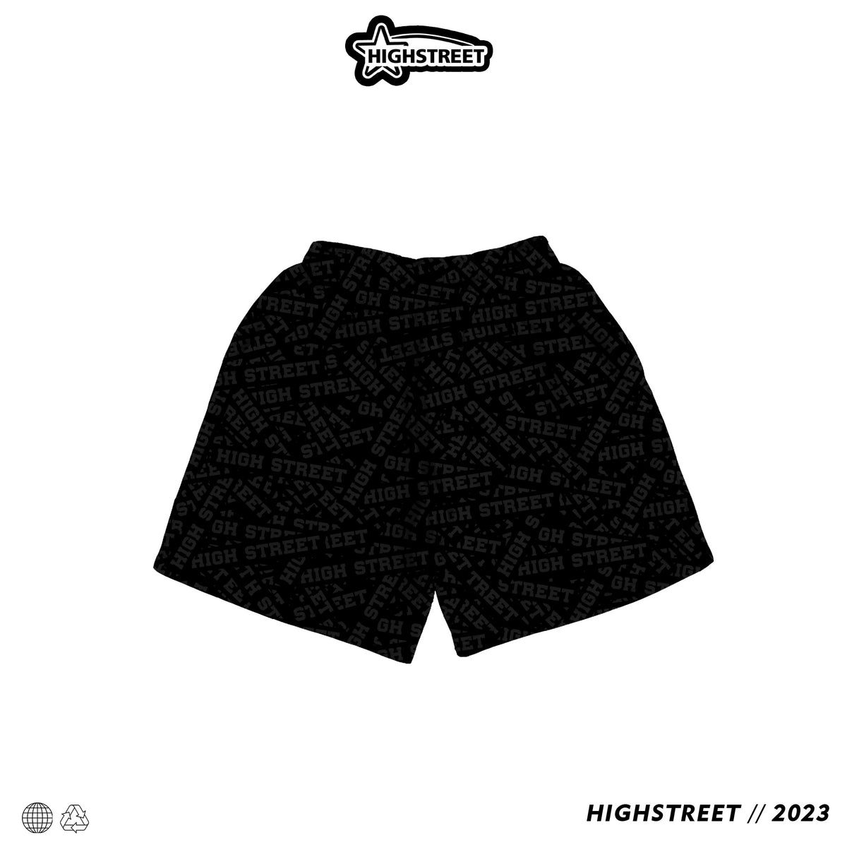 HIGH STREET SHORTS (BLACK/BLACK)