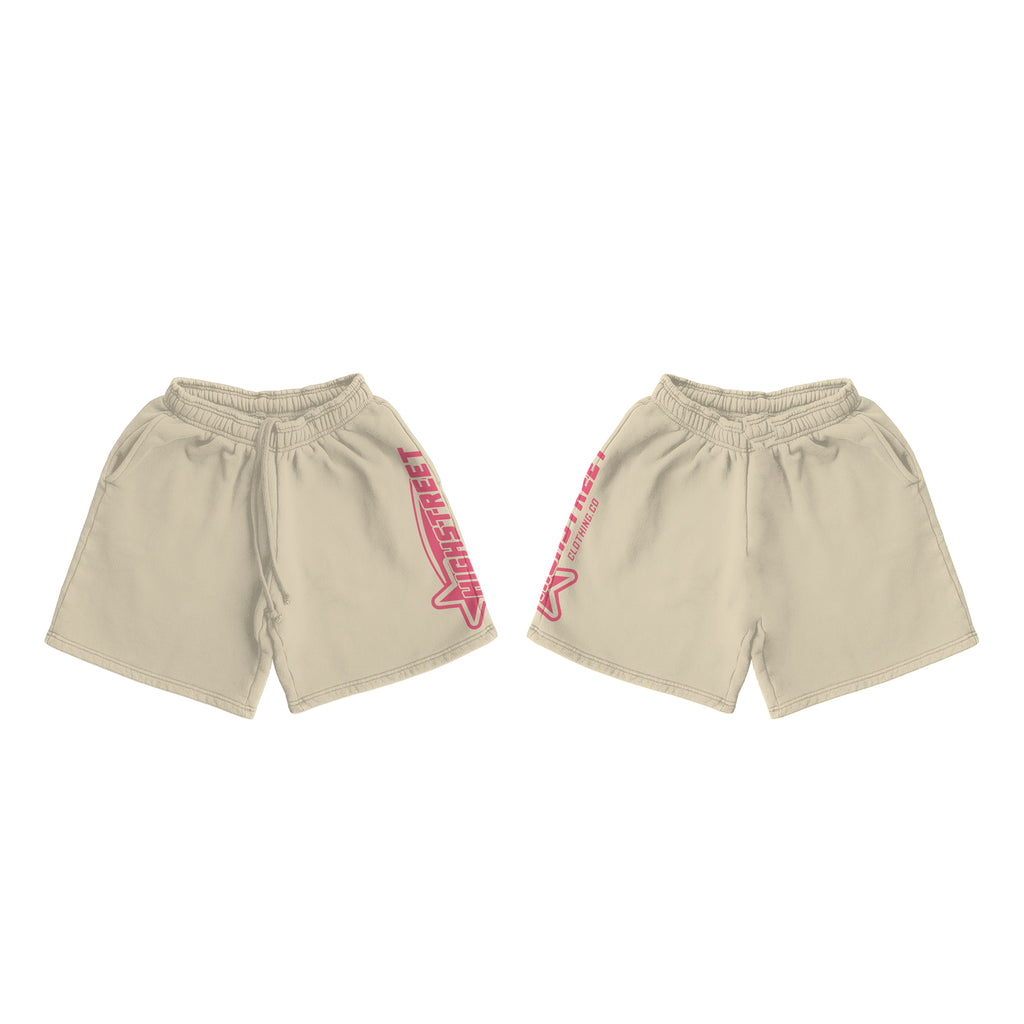 LAST RUN SHORTS - FINAL DROP  (CREAM/PINK)