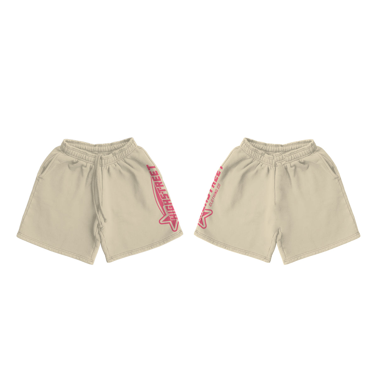 LAST RUN SHORTS - FINAL DROP  (CREAM/PINK)