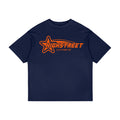 FINAL SALE HIGH STREET T-SHIRT (NAVY/ORANGE)